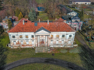 Palace in the village of Nawra, Poland.
