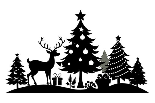 Christmas-silhouette-design-with-white-background.