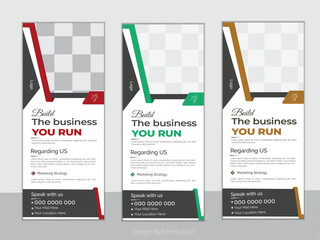 Creative Business Roll Up banner design.