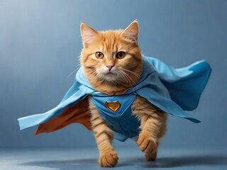 A cat wearing a cape.