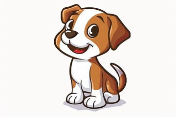 Dog cartoon animal logo, illustration