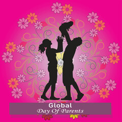 This is simple and vector Global Day Of Parents background and it is editable.