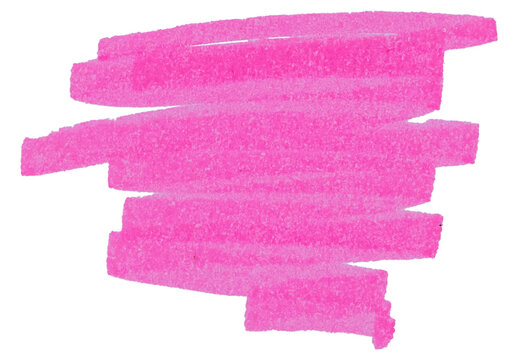 Transparent png of Stroke drawn with pink marker	