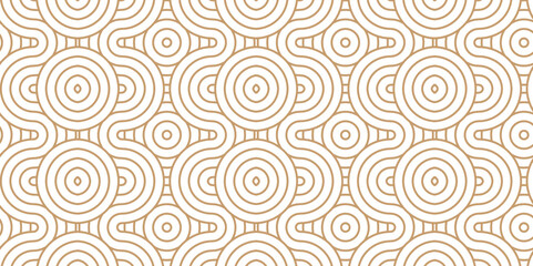 Vector overlapping Pattern Minimal diamond geometric waves spiral transparent and abstract circle wave line. brown seamless tile stripe geometric create retro square line backdrop pattern background.