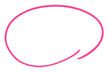 Pink round brush isolated on transparent background.
