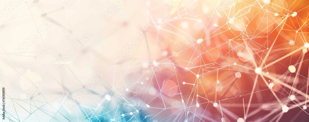Poster a colorful abstract image with many lines and dots