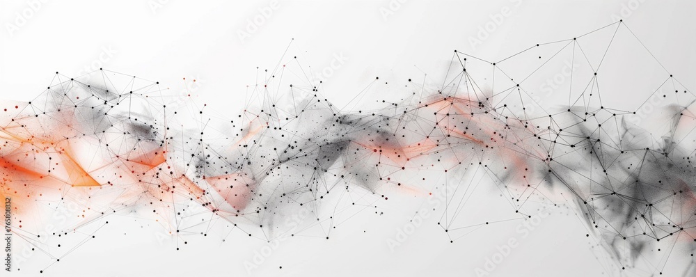 Poster a colorful abstract image with many lines and dots