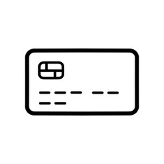 Credit card Line Icon Isolated On White Background