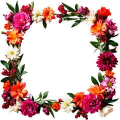 Bouquet frame decoration planted, floral roses image	
