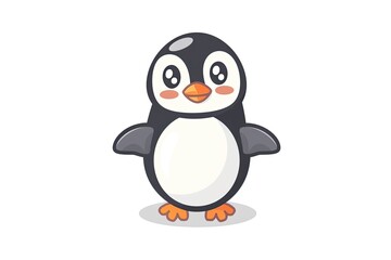 Obraz premium Penguin cartoon animal logo, illustration
