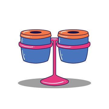 dangdut drum illustration. vector icon on white background