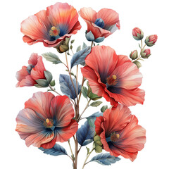 Watercolor Floral Design |PNG Photo