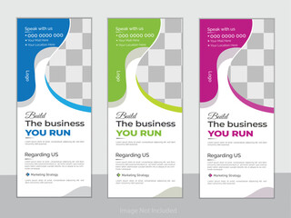 Stylish and creative Roll Up Banner Design For Business.