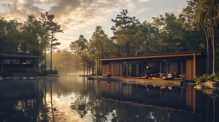 High-end innovation retreat where luxury