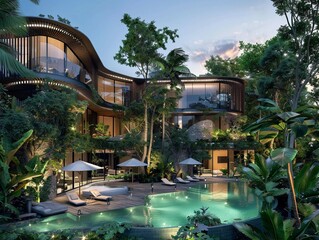 High-end retreat blending luxury with the latest technology for a serene