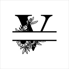 Letter V minimalist logo and icon design