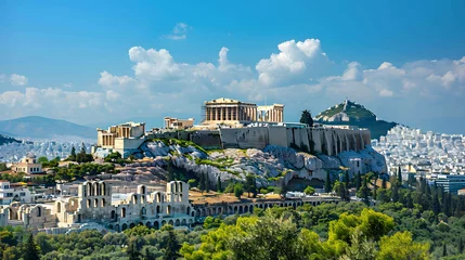Foto auf Leinwand The image shows the ancient ruins of the Acropolis in Athens, Greece. © Eldar