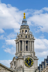 Famous St. Paul Cathedral in London, It sits at top of Ludgate Hill - highest point in City of...