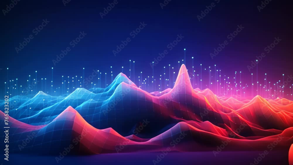 Poster abstract background with dynamic waves and lines. vector illustration , futuristic technology wave b