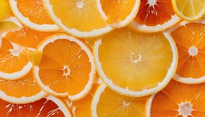 background of oranges and lemons - obrazy, fototapety, plakaty