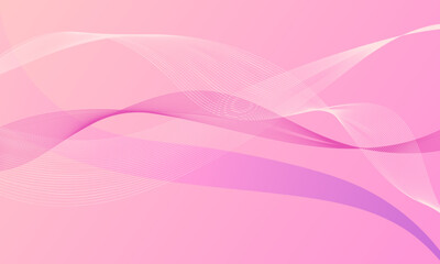 soft pink business lines wave curves on soft gradient abstract background