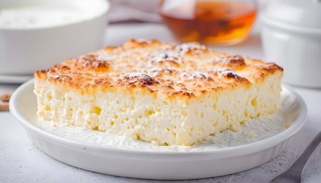 delicate dessert cottage cheese casserole