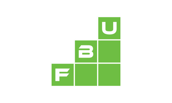FBU initial letter financial logo design vector template. economics, growth, meter, range, profit, loan, graph, finance, benefits, economic, increase, arrow up, grade, grew up, topper, company, scale