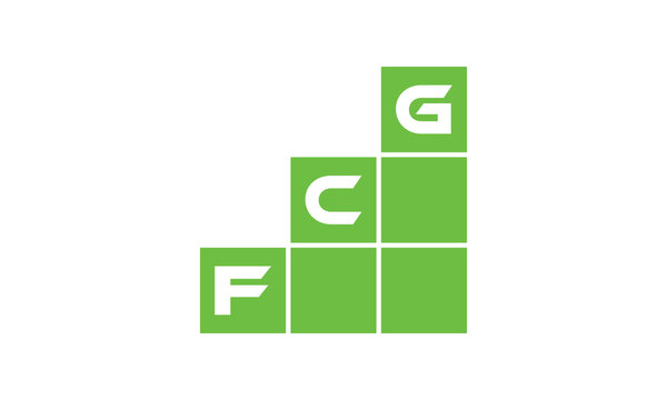 FCG initial letter financial logo design vector template. economics, growth, meter, range, profit, loan, graph, finance, benefits, economic, increase, arrow up, grade, grew up, topper, company, scale
