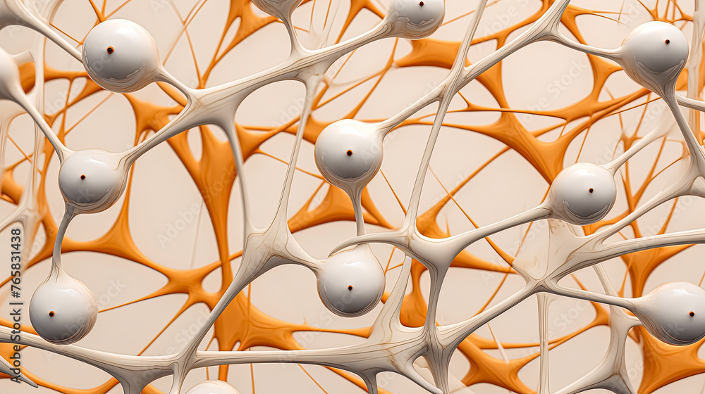 Poster the image is a colorful and abstract representation of a network of neurons. the neurons are represe