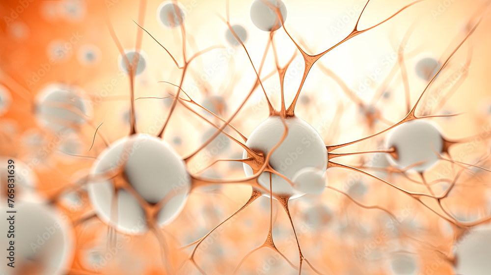 Poster the image is a colorful and abstract representation of a network of neurons. the neurons are represe