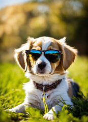 Dapper Dogs Puppies in Stylish Sunglasses