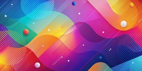 Colorful Geometric Background with Fluid Shapes Composition. Abstract Art Concept.