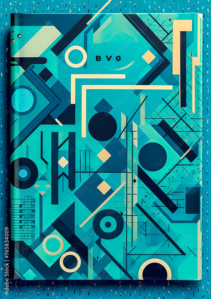 Poster a colorful abstract painting with many different shapes and sizes of circles. the painting is full o
