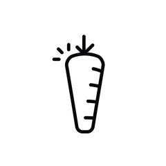 Carrot vector icon. Vegetable flat sign design. Carrot symbol pictogram. Healthy food UX UI icon