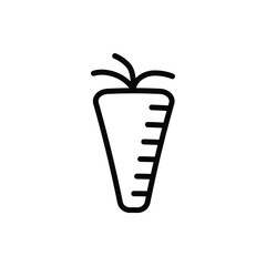Carrot vector icon. Vegetable flat sign design. Carrot symbol pictogram. Healthy food UX UI icon