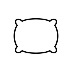 Pillow vector icon. Pillow flat sign design. Cushion symbol pictogram. Pillow UX UI icon