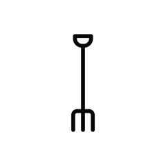 Pitchfork vector icon. Rake tool flat sign design. Farm dig symbol pictogram. Agriculture garden pitchfork tool UX UI icon