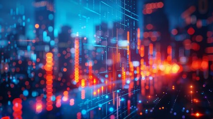 Obraz premium Illuminating Finances: The Financial Frontier Unveiled