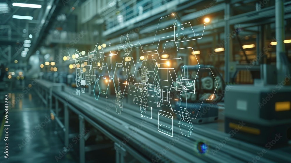 Poster dive into the industrial iot, optimized factory automation and data management