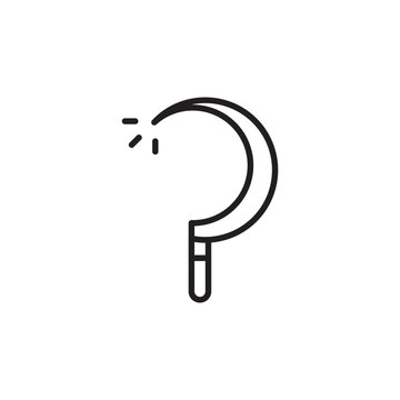 recommend clip art: Sickle vector icon. Scythe flat sign design. Farmer knife symbol pictogram. Agriculture garden tool sickle UX UI icon