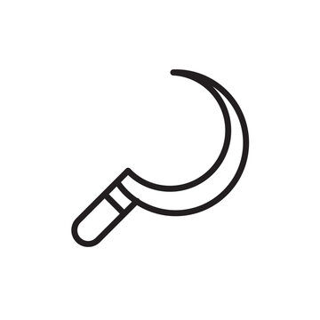 recommend clip art: Sickle vector icon. Scythe flat sign design. Farmer knife symbol pictogram. Agriculture garden tool sickle UX UI icon