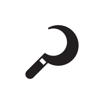 recommend clip art: Sickle vector icon. Scythe flat sign design. Farmer knife symbol pictogram. Agriculture garden tool sickle UX UI icon