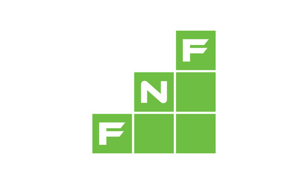 FNF initial letter financial logo design vector template. economics, growth, meter, range, profit, loan, graph, finance, benefits, economic, increase, arrow up, grade, grew up, topper, company, scale