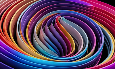 Fototapeta na wymiar Vibrant Hues Merge in Fluid Forms: Abstract Holographic 3D Waves