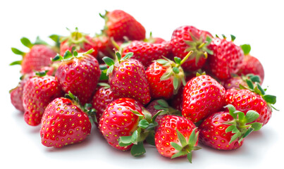 Strawberries isolated on white background