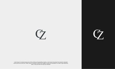 Initial Letter CZ Logo monogram typography for consulting, law, business name. Vector logo inspiration

