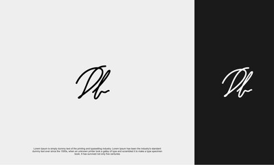 Initial Letter Logo monogram signature minimalist hand writting typography for business name. Vector logo inspiration