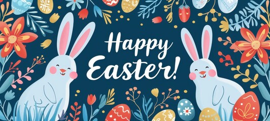 Traditional Easter Greeting Cards with words 