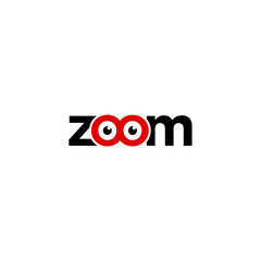 zoom and eye logo design