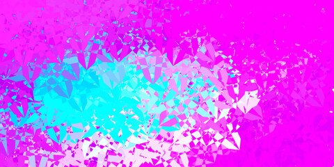 Obraz premium Light Pink, Blue vector texture with random triangles.